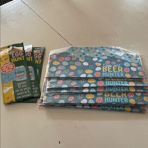 Six Easter Egg Blue 'Beer Hunter' Can Holders & Three Can Wraps - 12-Pack